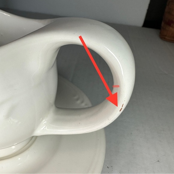 DISCONTINUED Pfaltzgraff “Meadow Lane” Pattern Gravy Boat With Underplate - Picture 10 of 13